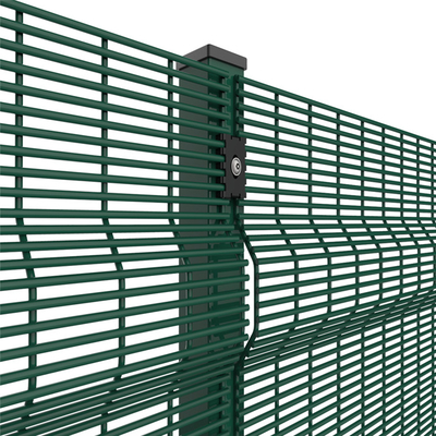 Weaving RAL 6005 Dark Green 3D Fence Panel Triangle Bending 40x60x2mm
