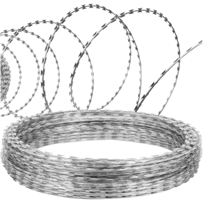 900mm Razor Sharp Barbed Wire Galvanized Metal Coil Thermal Bto-22