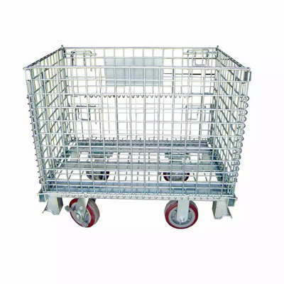 Collapsible Warehouse 250kg Wire Mesh Container Rack Heavy Duty