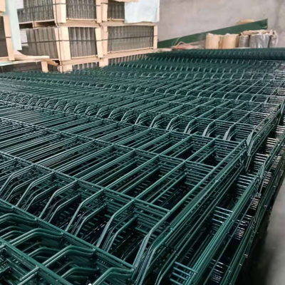 Square Post 3.2mm Security Welded Wire Mesh Fence 3d Curvy Pvc Coated Panel