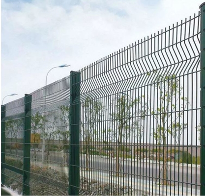 Powder coated 3d security curvy galvanized welded wire mesh security fence