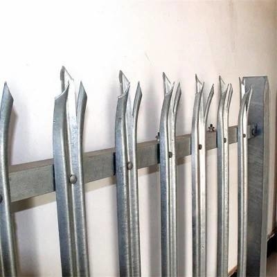 Square Post White Galvanised Steel Palisade Fencing For Garden And Gates