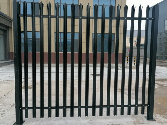 Assembled 2.4 M European Style Fencing / Galvanized Steel Palisade Fencing