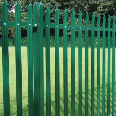 Assembled 2.4 M European Style Fencing / Galvanized Steel Palisade Fencing