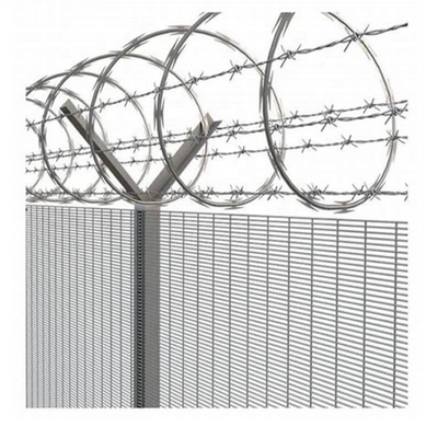 5.5mm Welded Mesh Fencing Powder Coated Concertina Razor Barbed Wire
