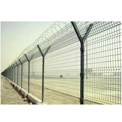 Diameter 4mm Anti Climb Security Fence Galvanized And Pvc Coated Airport