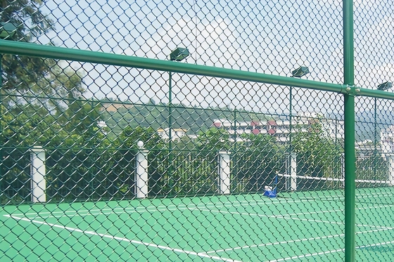 Powder Coated Angle Post Chain Link Fence Waterproof