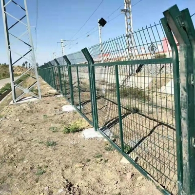 Frame Type Anti Climbing Welded Mesh Fencing 1.8mx3m For Railway Highway