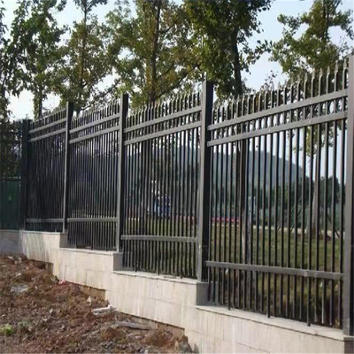 Easily Assembled 1.8m Height  Black  Metal Palisade Fencing Pvc Coated For Courtyard