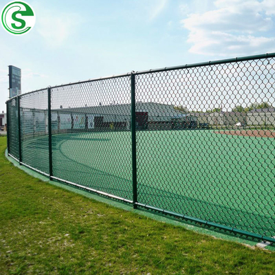 ISO9001 Garden BWG14-BWG27 6ft Tall Chain Link Fence Panels With Barbed Wire