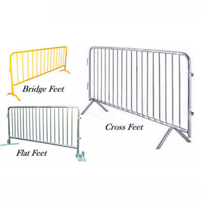 Blue Portable Crowd Control Barriers Fence With Flat Feet