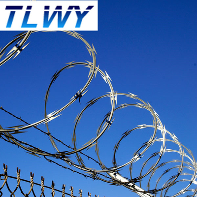 Prisons Protection Cross Razor Wire And Barbed Wire Bto-18 Bto-28