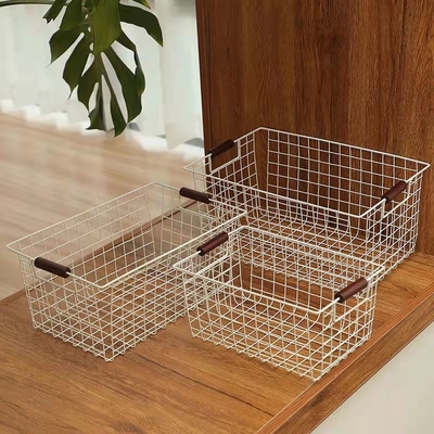 Pantry Welded Collapsible Wire Mesh Basket PVC Coated Save Small Items