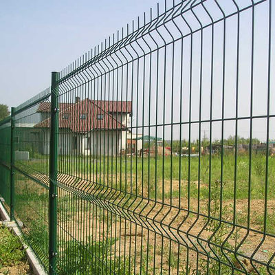 Green White Red PVC Coated Welded 3D Wire Mesh Fence 2.4mx3m