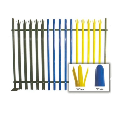 100*100mm 80*80mm Metal Palisade Fencing PVC Coated Garden Fence OEM ODM