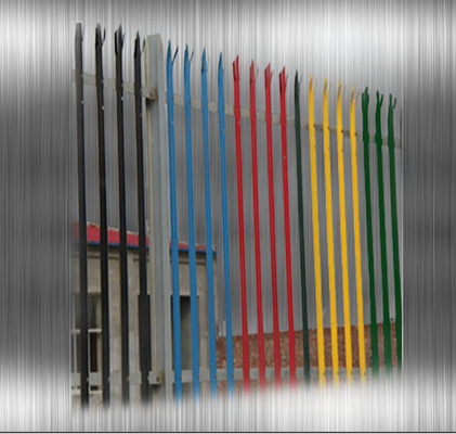 PVC Coated Metal Palisade Fencing W Pattern D Pattern Garden Fence