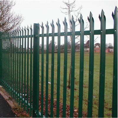 W Section D Section Steel Metal Palisade Fencing Panels 60*60mm