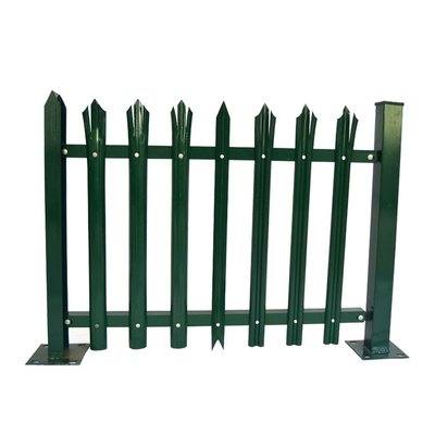 2mm 2.5mm 3mm Green Industria Metal Palisade Fencing Hot Dipped