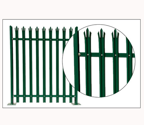 Outdoor Green Galvanised Palisade Fencing Height 1.5m-2.8m
