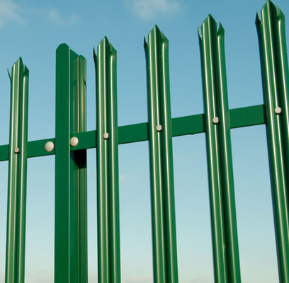 Outdoor Green Palisade Security Fencing