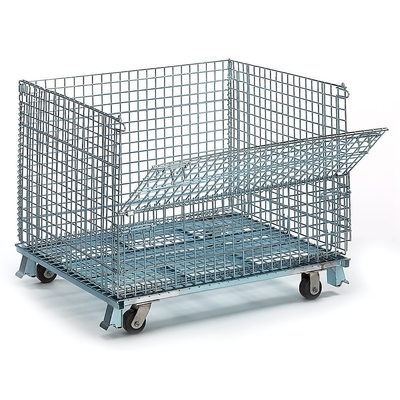 Line Dia 5.8mm Wire Mesh Pallet Containers Stacking Bins Medium Duty