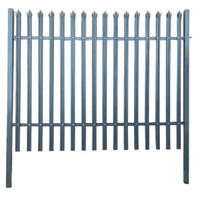 Height 1.8m 2.4m PVC Security Metal Palisade Fencing M8x30mm