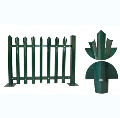 W Section 70mm Metal Palisade Fencing And Gates OEM ODM