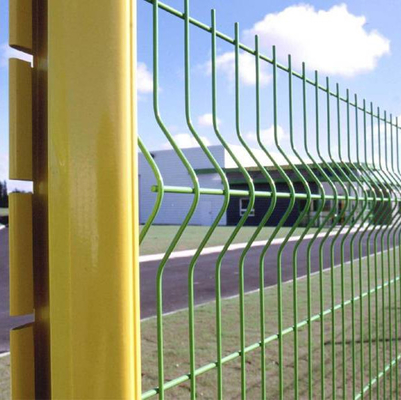 Yellow 3D Wire Mesh Fence ISO9001 Welded Wire Mesh Garden Fence
