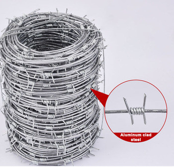 300 Meters Barbed Wire Fencing Hot Dipped Powder Coated