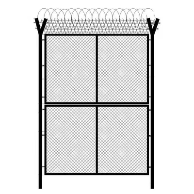 V Shape Top Airport Security Fencing 50*100mm Hole Highway Fence