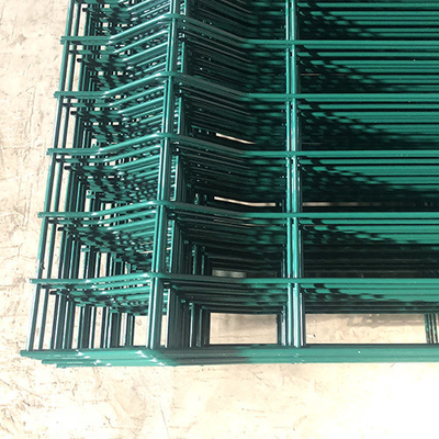 Weaving RAL 6005 Dark Green 3D Fence Panel Triangle Bending 40x60x2mm