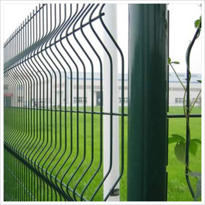 Green RAL 6005 PVC Coated 3D Welded Wire Fence Width 2m 2.2m