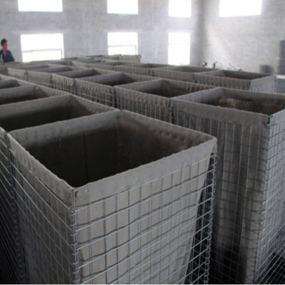 Hot Dipped Galvanized Hesco Barrier Wall 75x75mm Welded Gabion Box Explosion Proof
