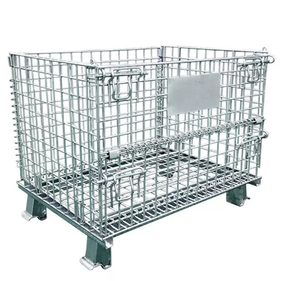 Collapsible 1000kg Metal Wire Mesh Container Pallet