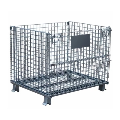 Collapsible 1000kg Metal Wire Mesh Container Pallet