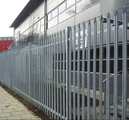Assembled 2.4 M High Palisade Security Fence / Galvanized Steel Palisade Fencing